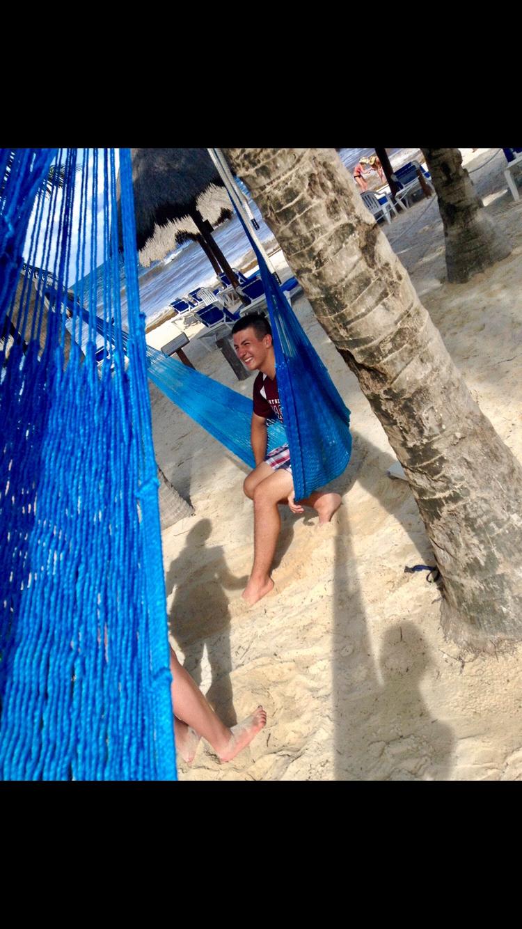 This photo, sneakily taken by Hope’s younger sister, was from Hope and Tony’s first conversation. Tony was beaming and Hope got sunburnt... both from Tony’s smile and the sunny Mexican weather!