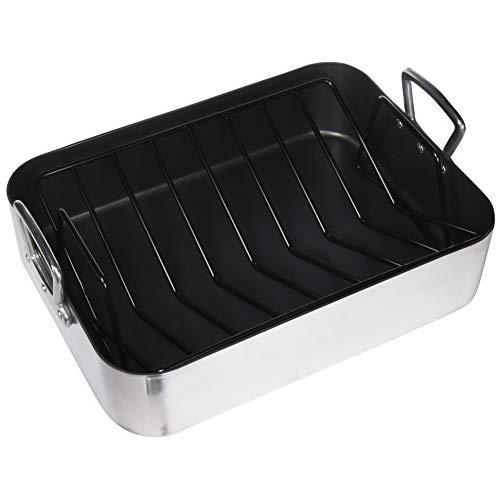RSVP International (RLP) Hercules Turkey Roasting & Lasagna Pan, 16" x 12" or 24 Pound Turkey | Commercial Quality Aluminum | Large Handles & Non-Stick | Dishwasher Safe & Heat Resistant