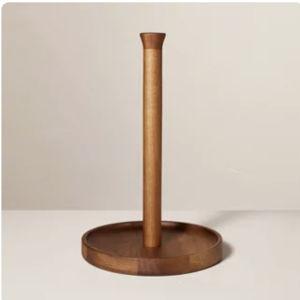 Wooden Paper Towel Holder Brown - Hearth & Hand™ with Magnolia: Acacia Wood, Countertop Design, Varnished Finish
