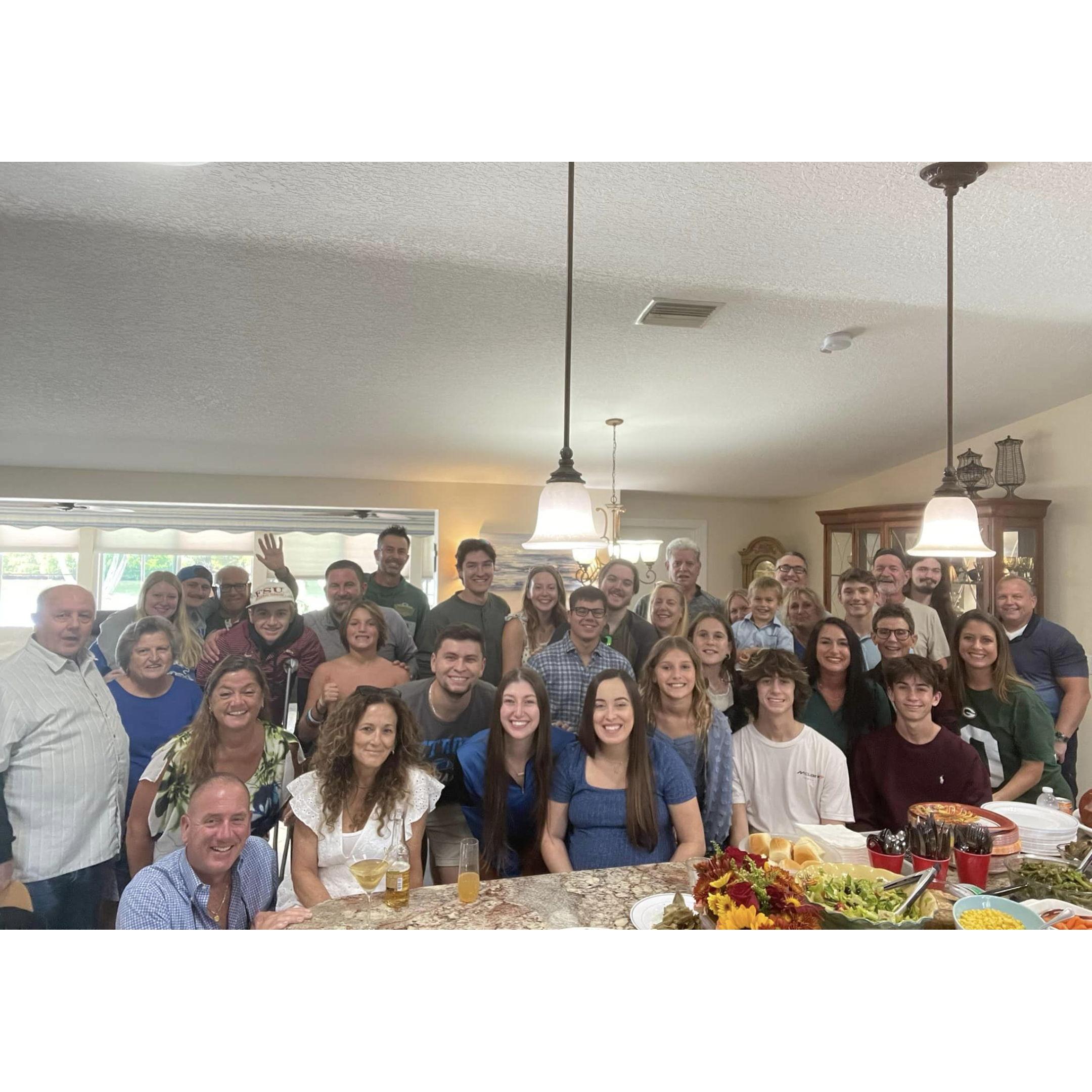 Nov. 23, 2023: Charlie's first Thanksgiving with Emily Rose's family!