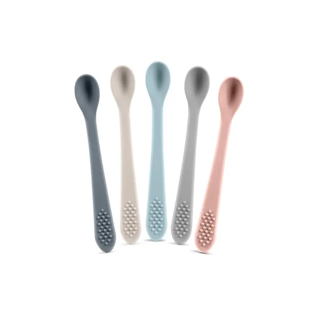 Baby Spoons - Infant Spoons First Stage - Silicone Baby Spoon For Self Feeding - First Stage Baby Feeding Spoon Set Gum Friendly - BPA Free
