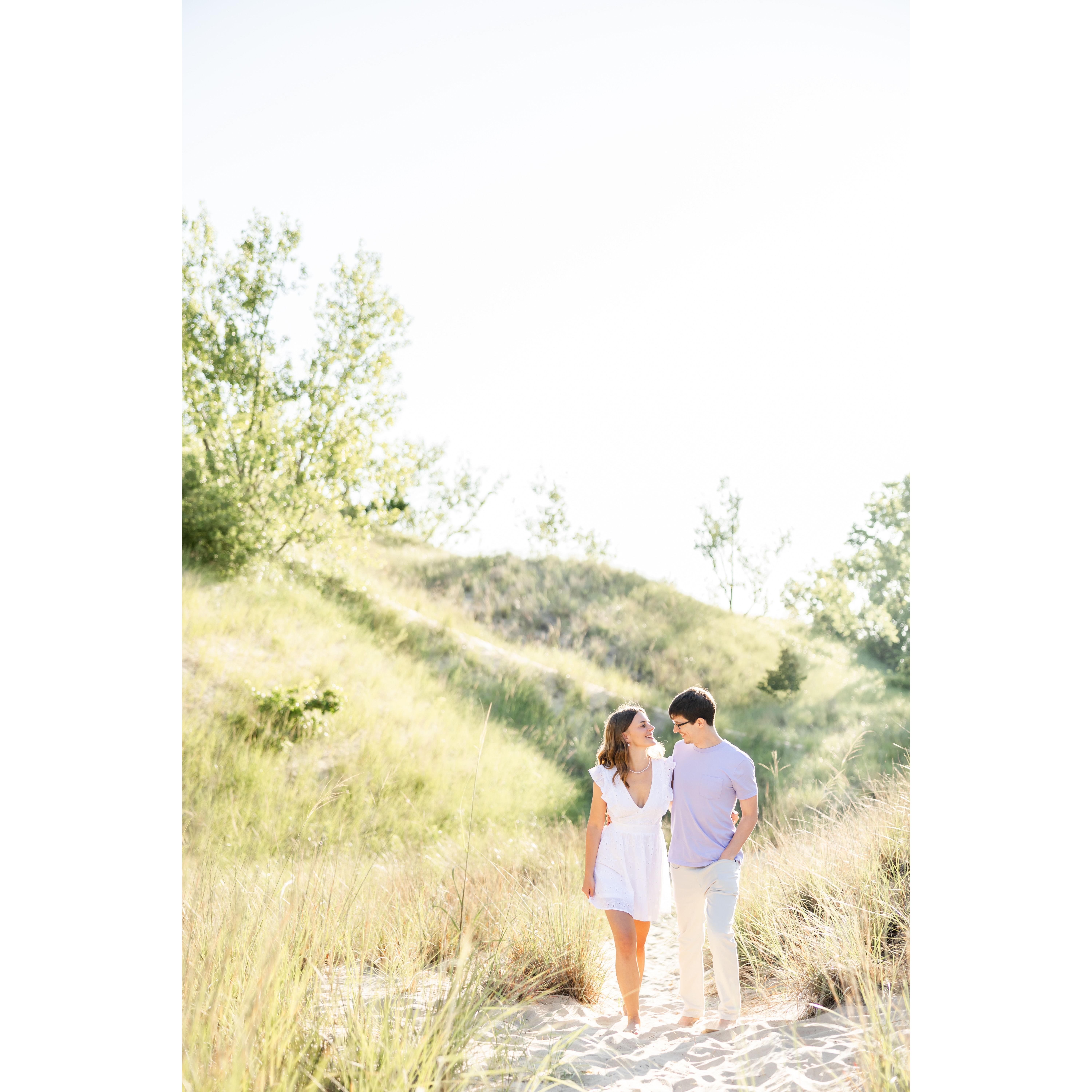 Engagement Photos at Warren Dunes, Michigan