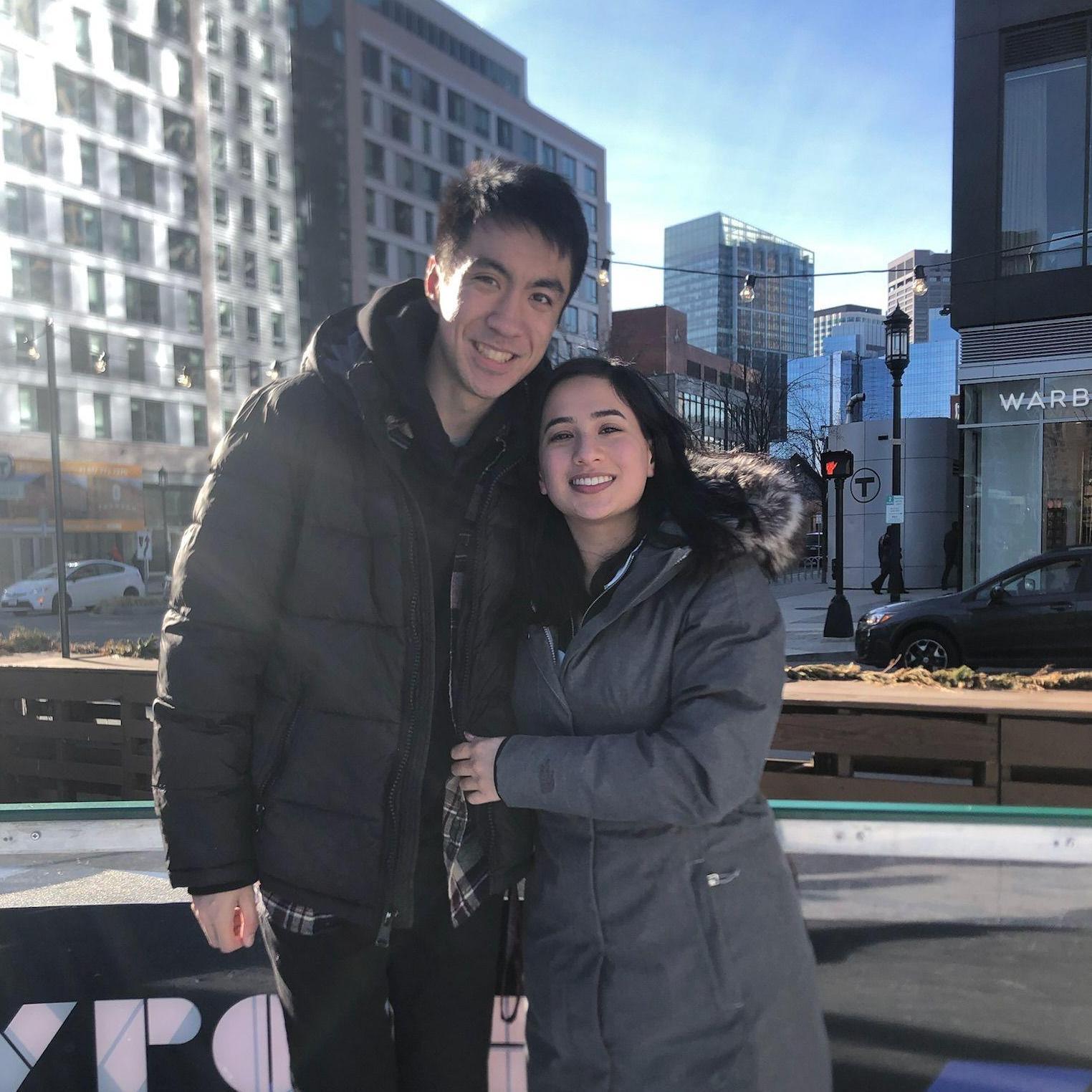 February 2020: Day trip into Boston. 2 weeks into our relationship