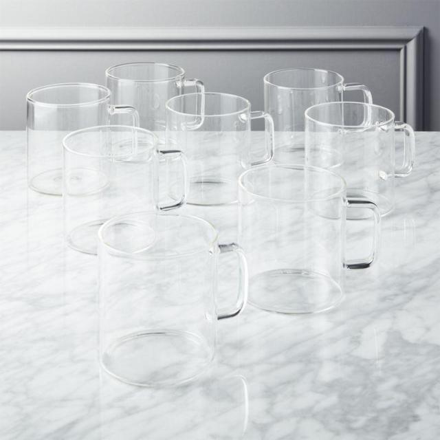 set of 8 cantina glass mugs