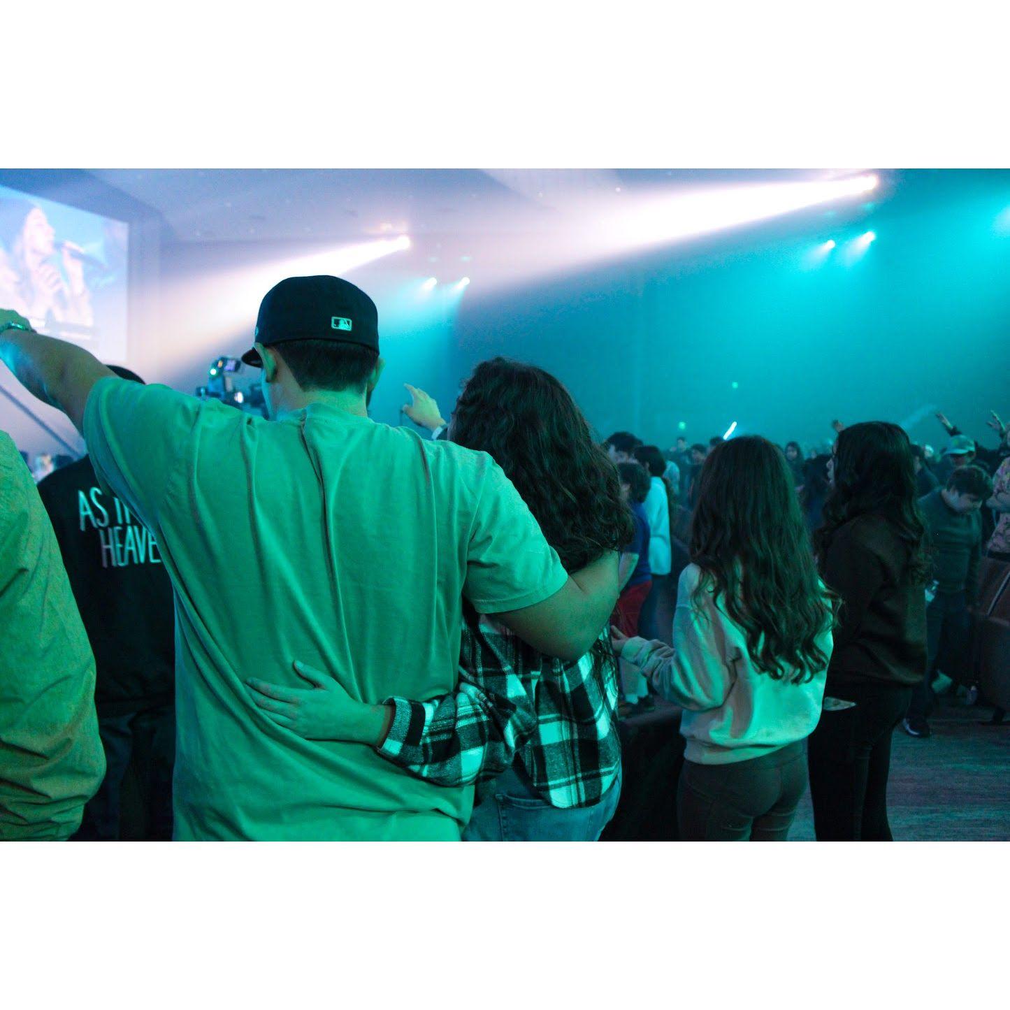 Worshipping together at Youth Conference