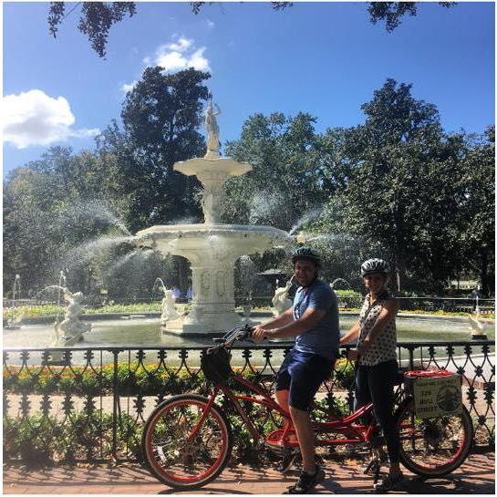 Annual October trip! 2017 was to Savannah and the tandem bike is a favorite memory for the two.