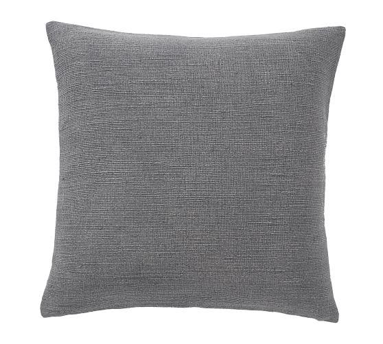 Keely Textured Pillow Cover, 22", Gray