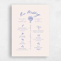 Blue Wedding Program - Josette