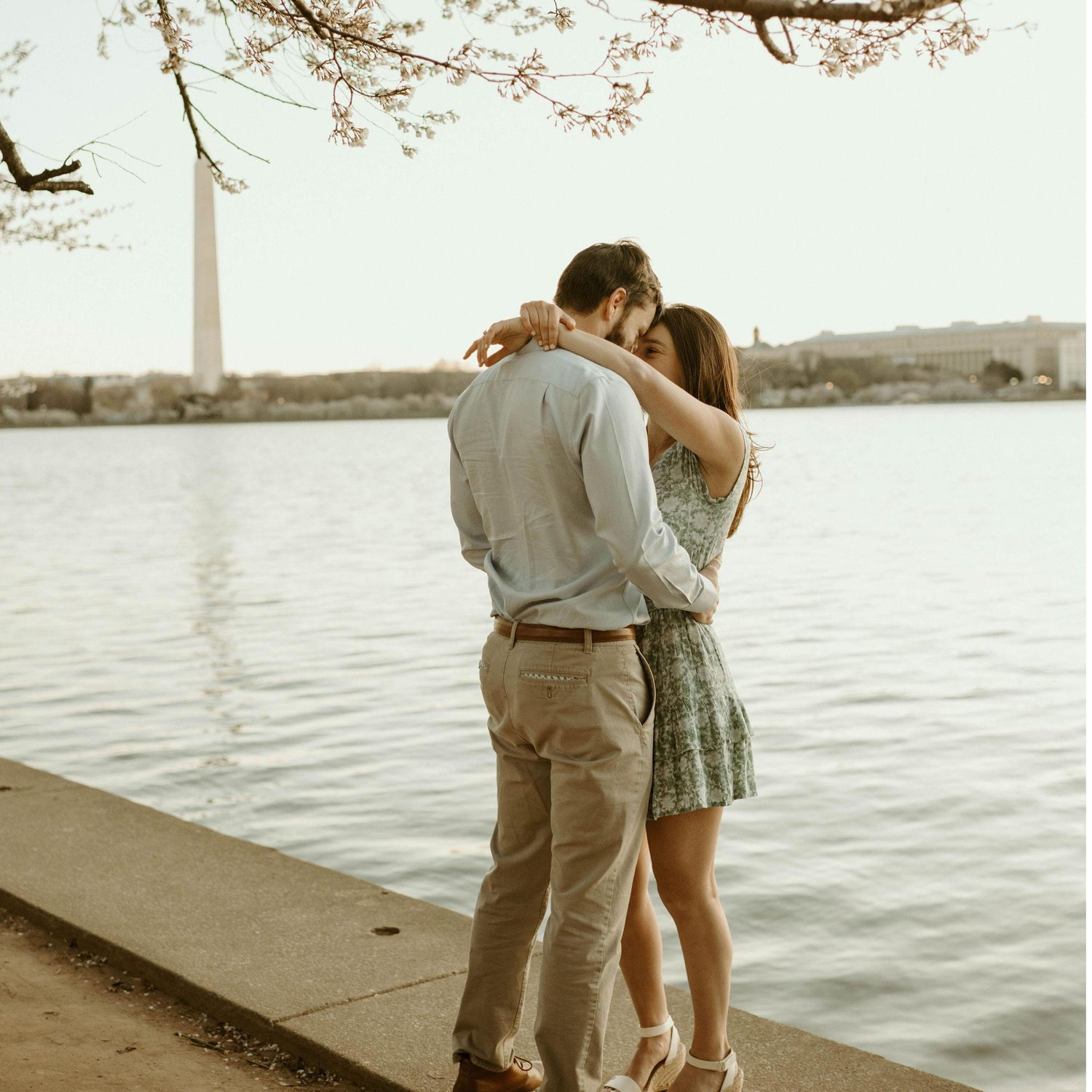 March 2022 - Engagement photos with the DC Cherry Blossoms