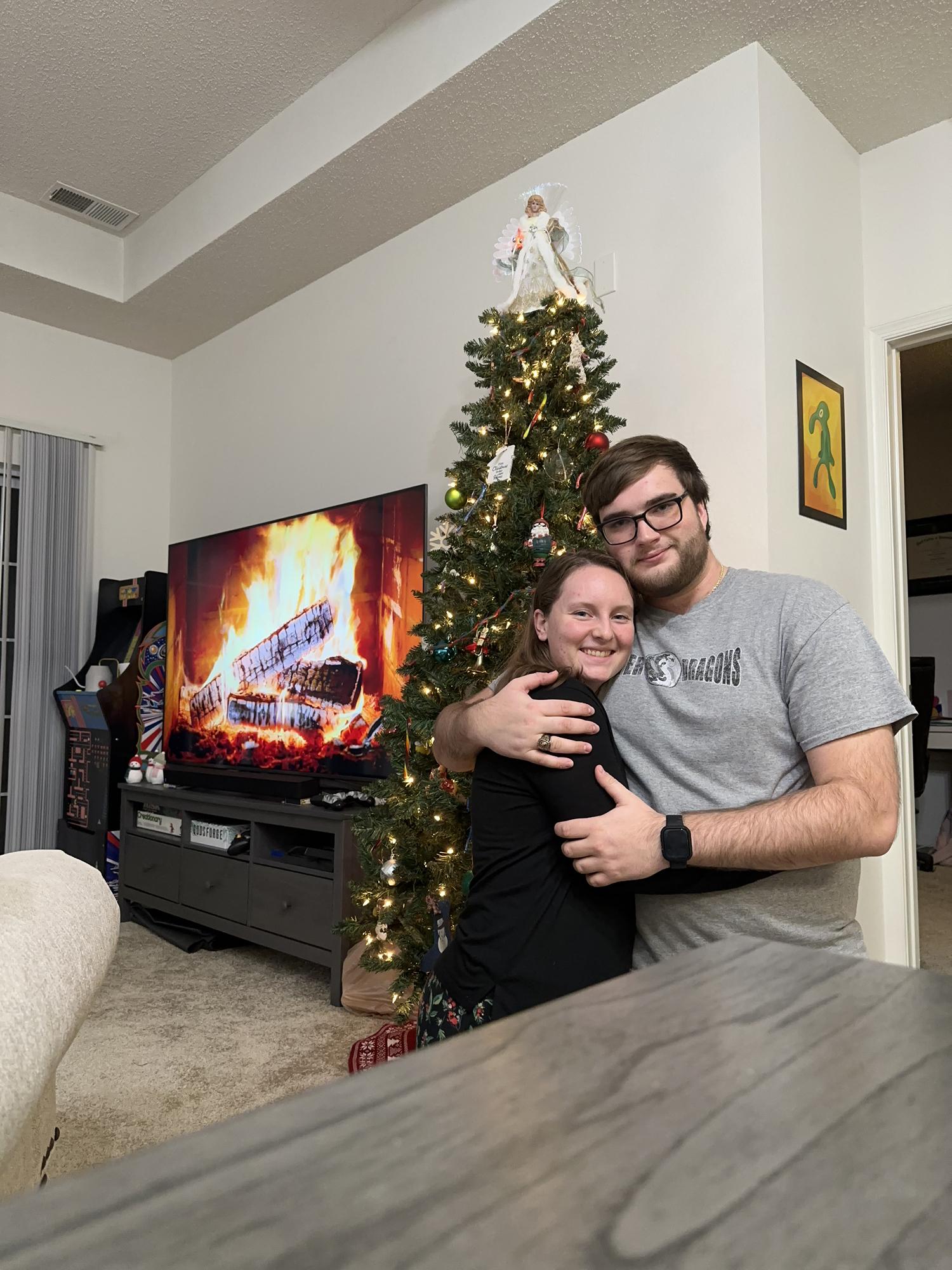 Jacob and Alianna’s first Christmas in their apartment in 2022!