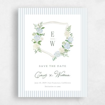 White Wedding Save the Date - Speranza Portrait