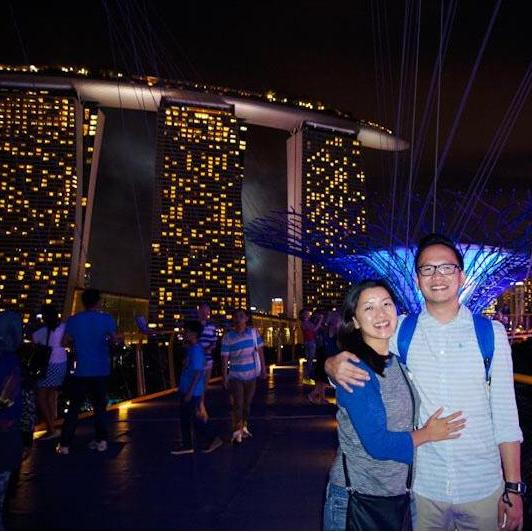 Our first time in Singapore and walking through the Supertree grove in 2015.