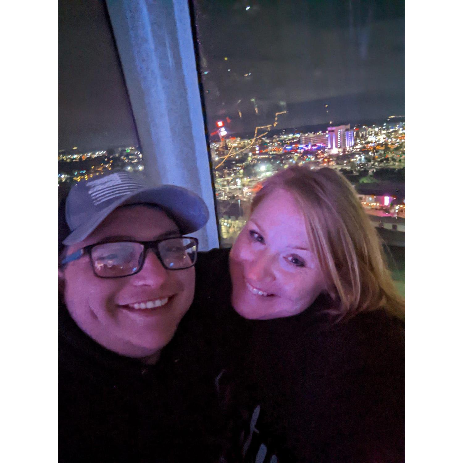 This picture was taken right before Myles asked me to marry him at the top of the wheel in Orlando Florida