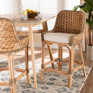 Kyle Modern Bohemian Counter Stool with Cushion