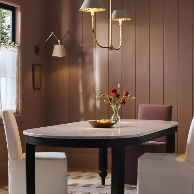 Fern Oval 96" Marble Dining Table