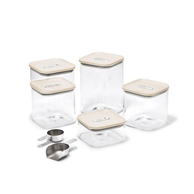 Caraway Home 14pc Glass Airtight Container Set Cream