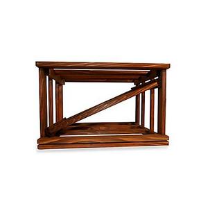 Wine Cellar Innovations Stackable Wood Diamond Slat Wine Storage Rack in Dark Walnut