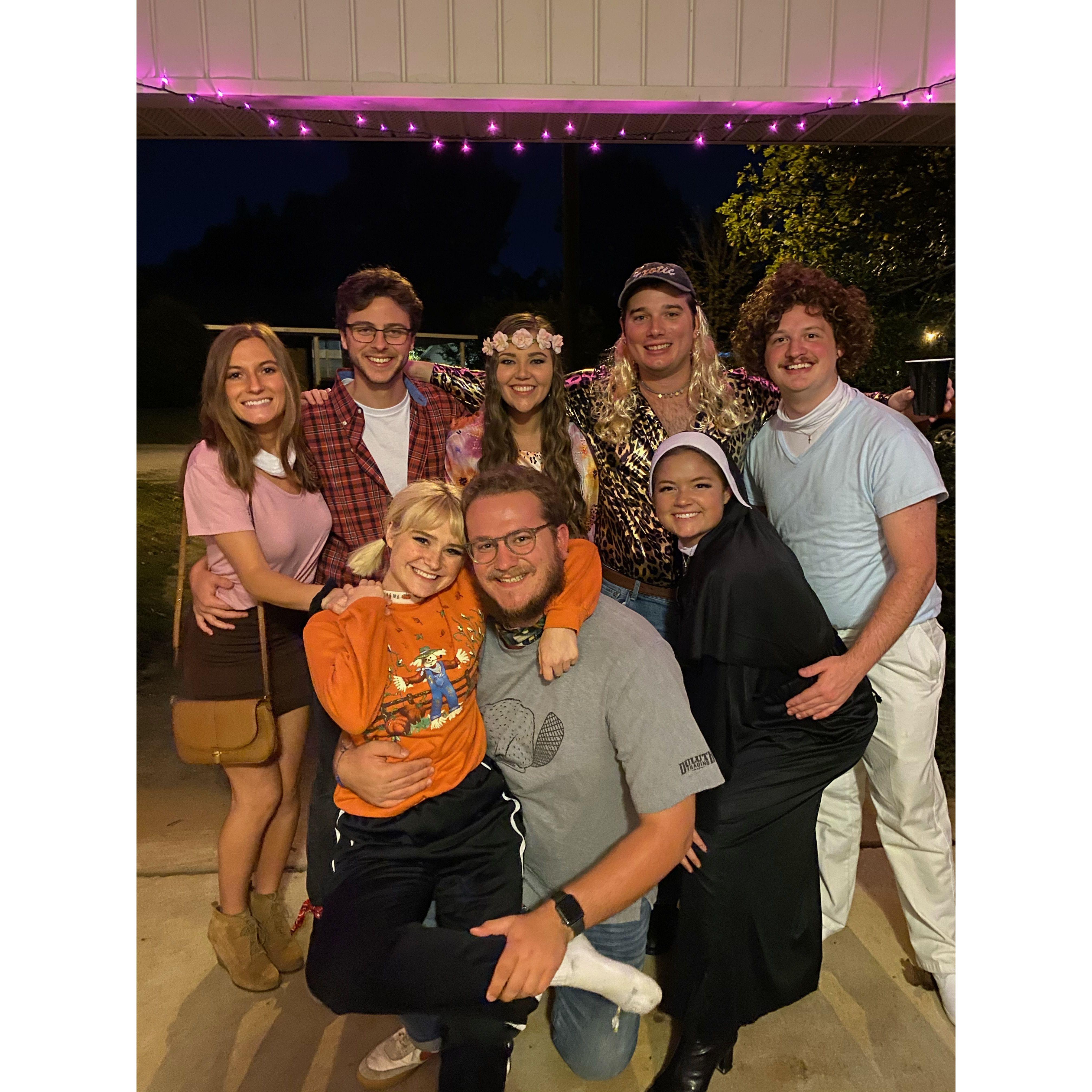 2020 Halloween with Bryan, Jessa, Matt, Kam, Ethan, and Madison S. Austin and Madison went as Tiger King and Carole Baskin