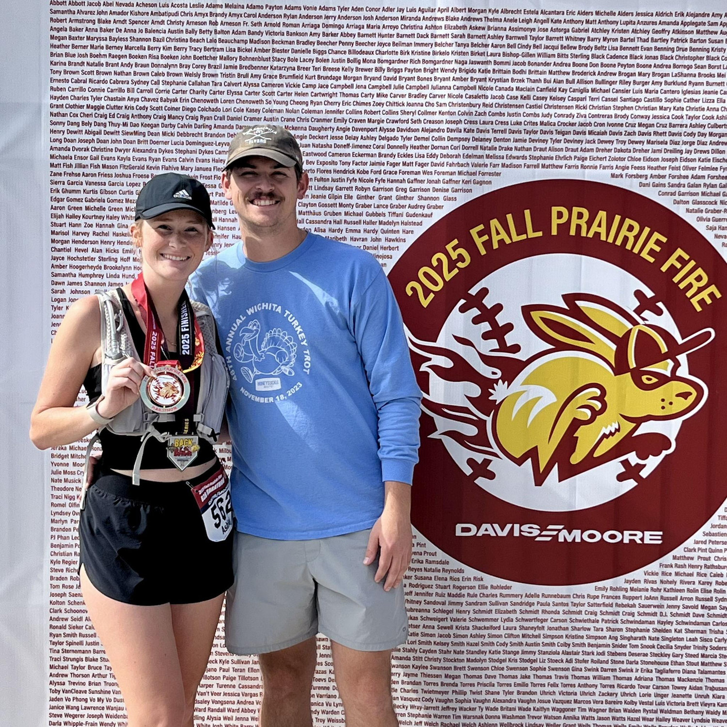 Ashley's first full marathon! Kale is Ashley's biggest fan
