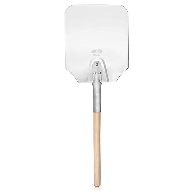 New Star Foodservice 50219 Aluminum Pizza Peel, Wooden Handle, 9 x 11 inch Blade, 26 inch overall