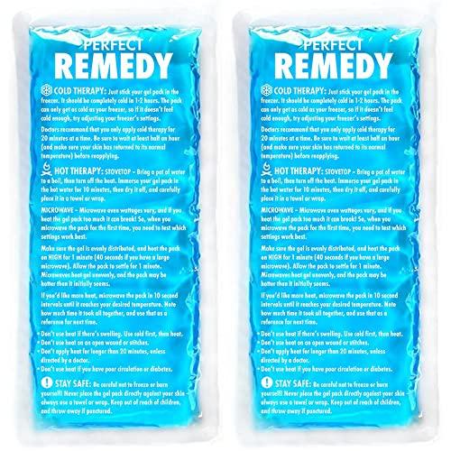 Gel Ice Packs for Injuries (2 Pack) – Reusable Cold/Hot Compress for Injury, Pain Relief, Rehabilitation, Flexible Therapy for Knee, Shoulder, Back, Neck, Ankle