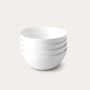 Glossy White Dessert Bowls