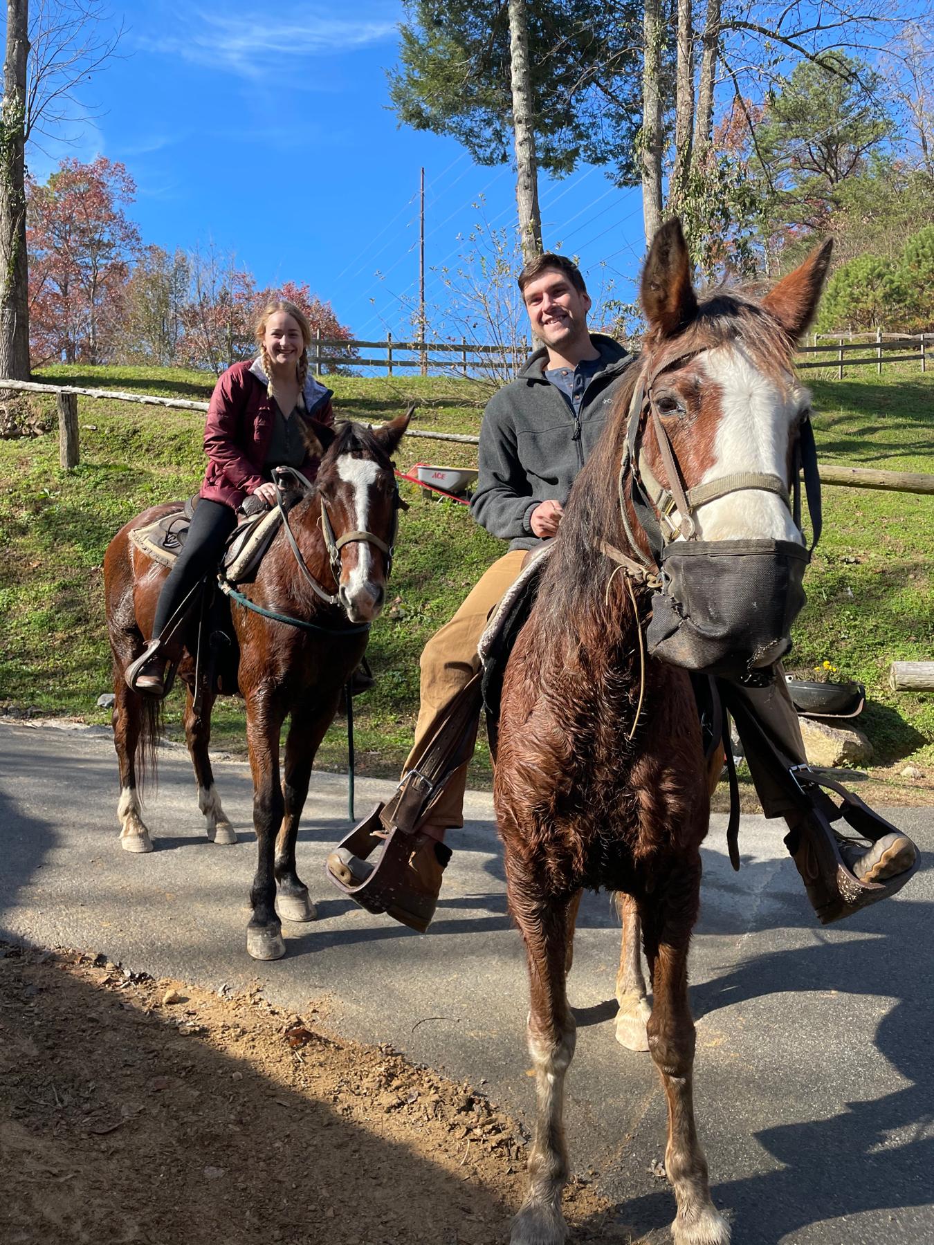 One of many trips to Gatlinburg— Grayson’s first time riding a horse! 2019