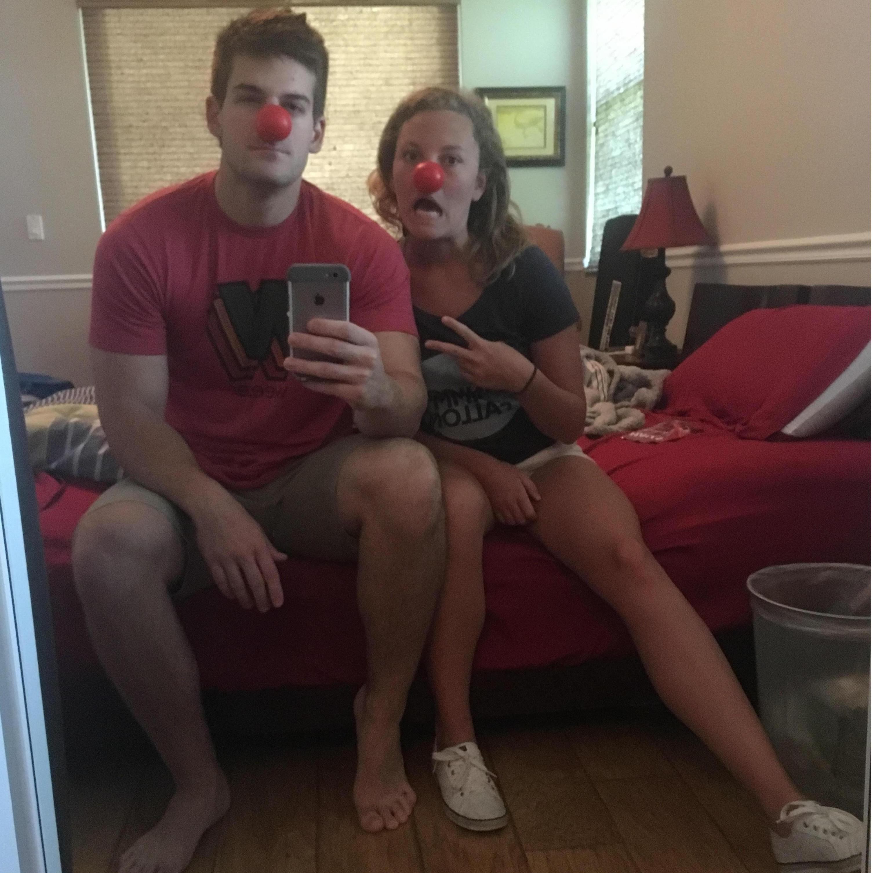 Clownin around in one of our first pictures together
