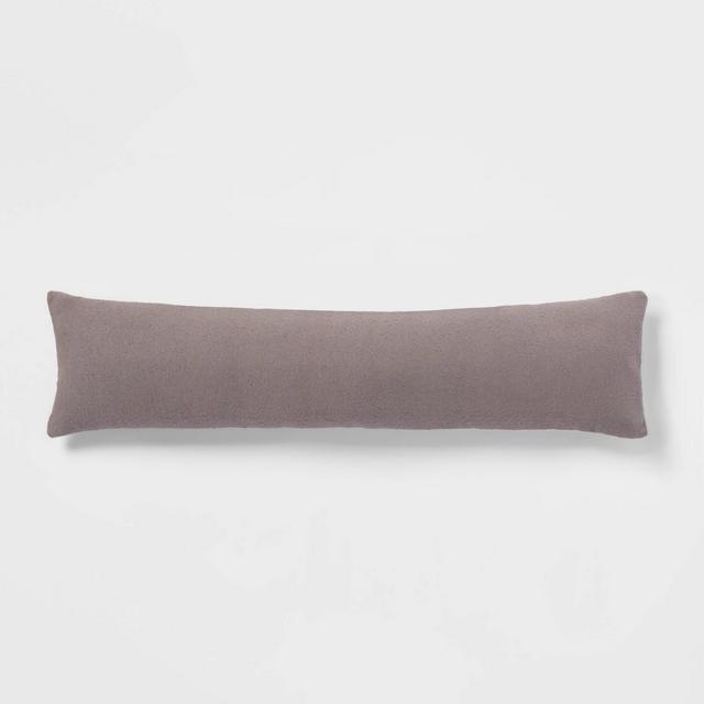 Lumbar Boucle Color Blocked Decorative Throw Pillow Dark Gray - Threshold™