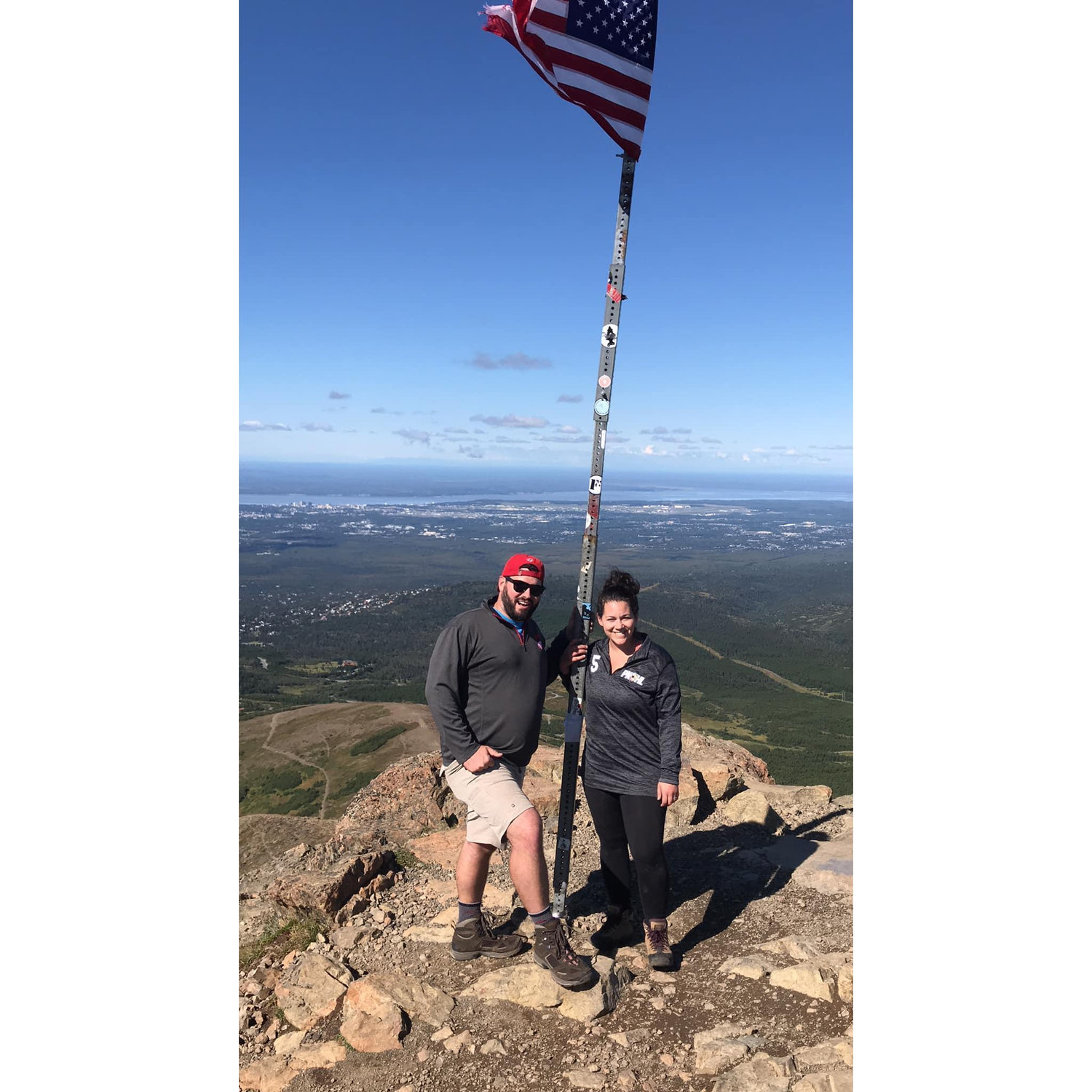Right before Joe proposed, Flattop Mountain, Alaska - August 2018