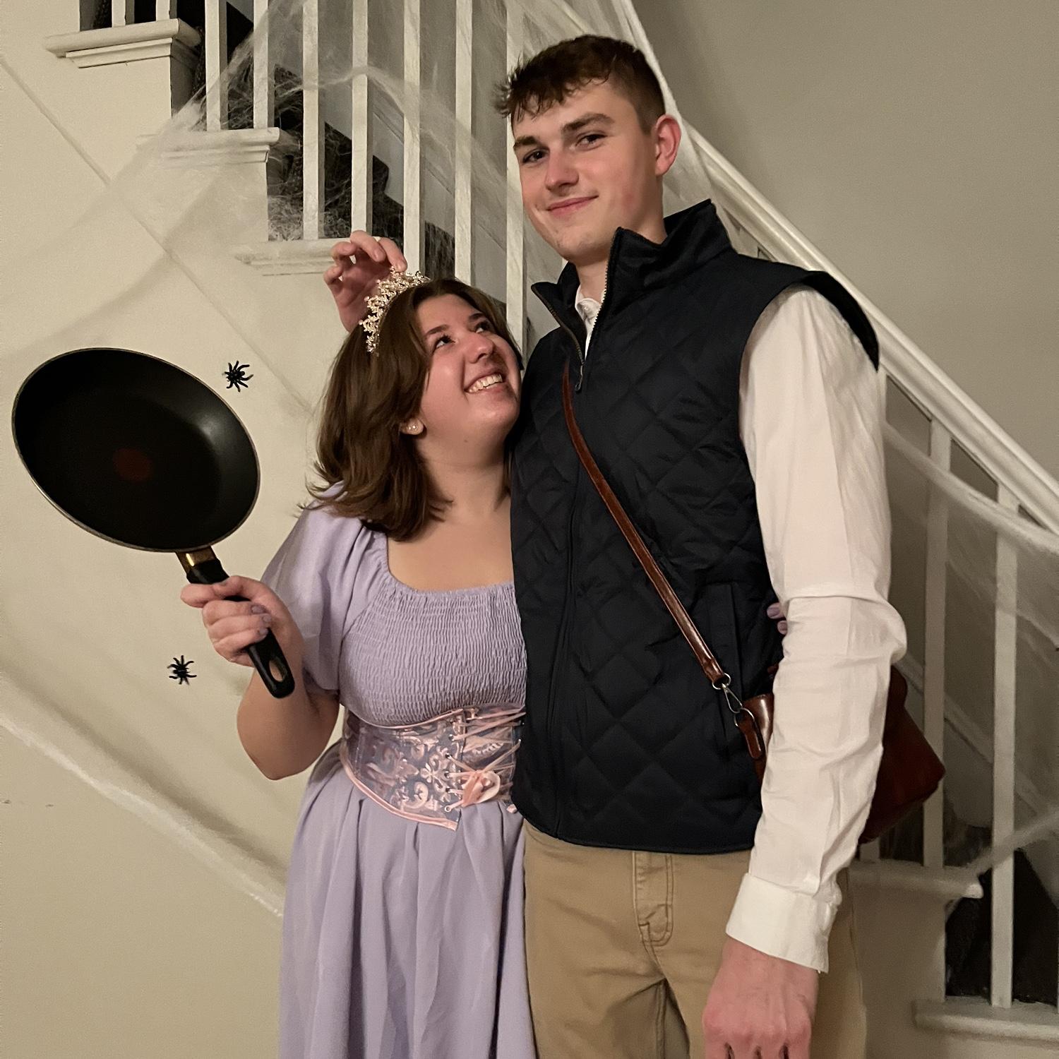 Rapunzel and Flynn Ryder for our first Halloween as a couple!