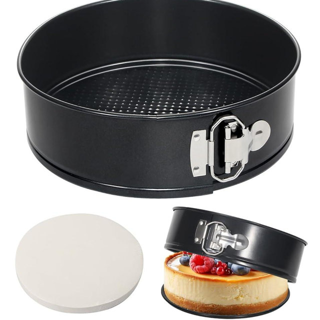 7 Inch Springform Pan for Instant Pot 6, 8 Qt Pressure Cooker 50Pcs Parchment Paper Baking Mold Round Leakproof Nonstick Removable Bottom Bakeware for Cake Cheesecakes Pizza and Quiches Accessories