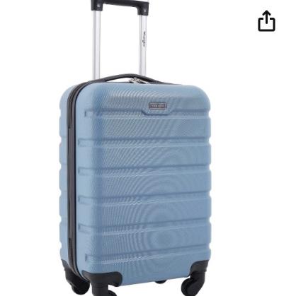 Wrangler Hardside Spinner Luggage, Blue Heaven, Carry-On 20-Inch