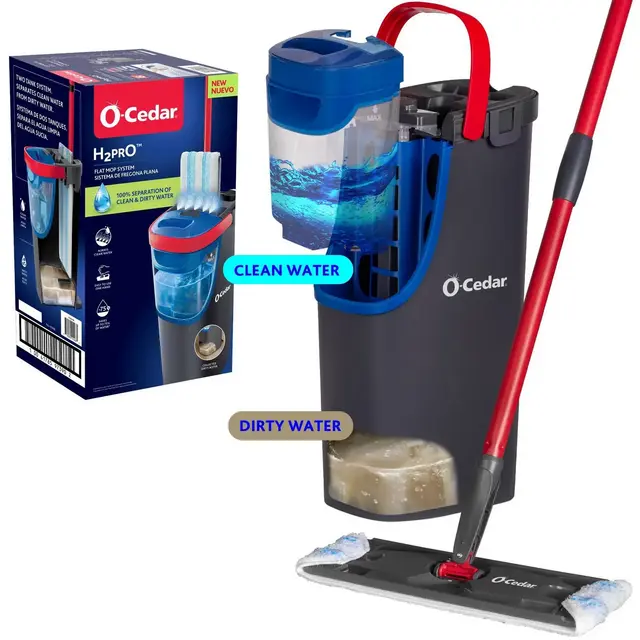 O-Cedar H2 Pro Flat Mop and Bucket System
