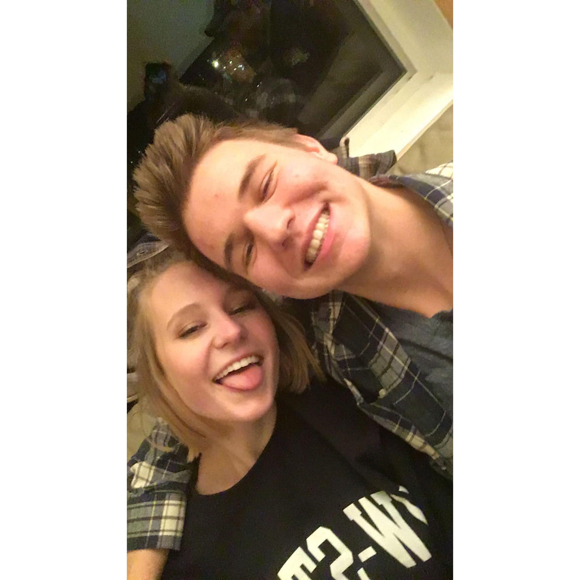 The very first picture of the two of us, taken during Stout's Homecoming weekend, October of 2017