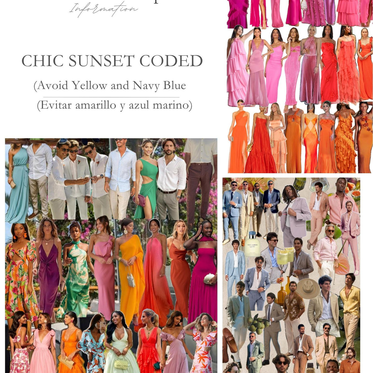 Here is inspo for our special day. Your presence means the most to us—whatever you choose to wear, you will look absolutely beautiful, and we are simply grateful to celebrate with you