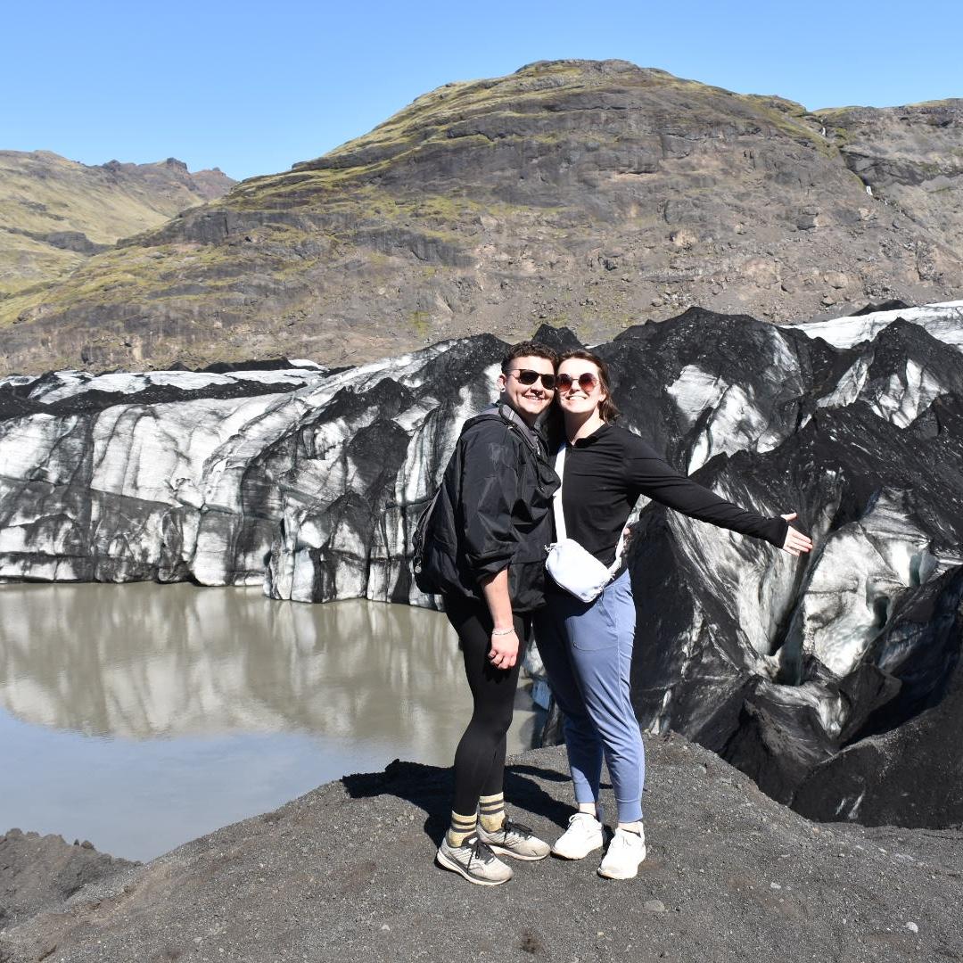 On a glacier in Iceland