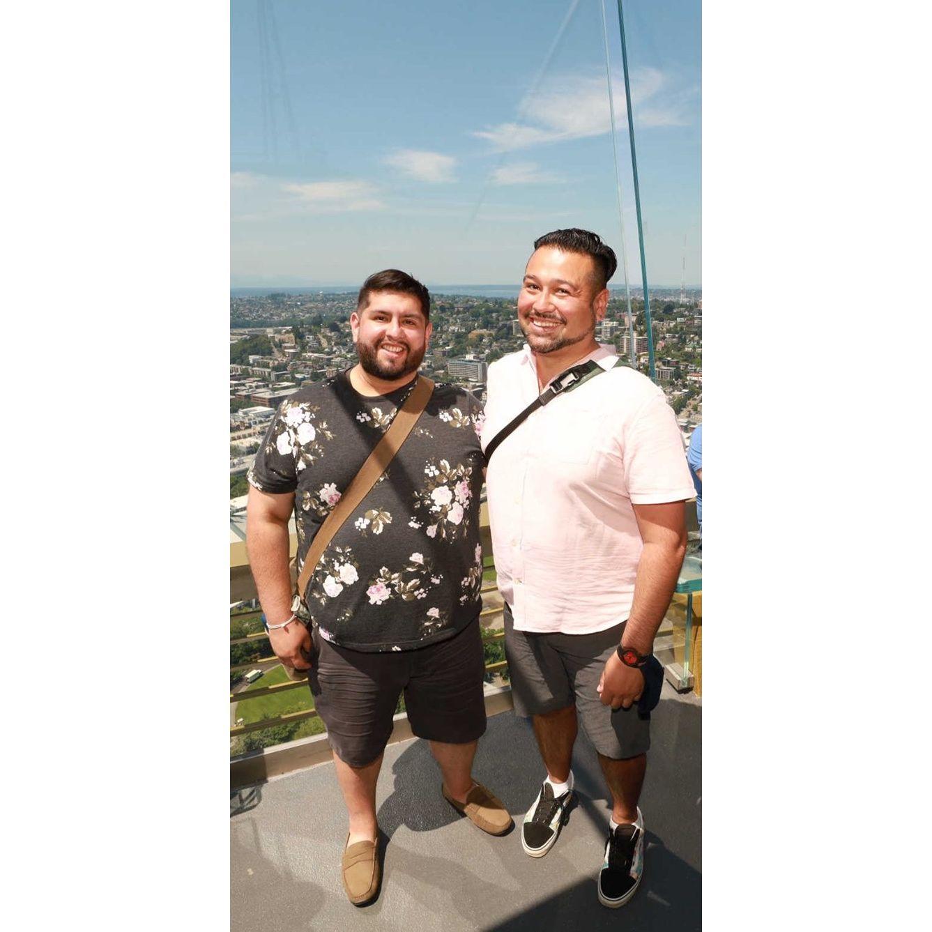 Sky high in Seattle.