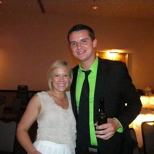 The first picture together and the first date- although we told all family at Kim & Ricky''s wedding that we were just friends ;)