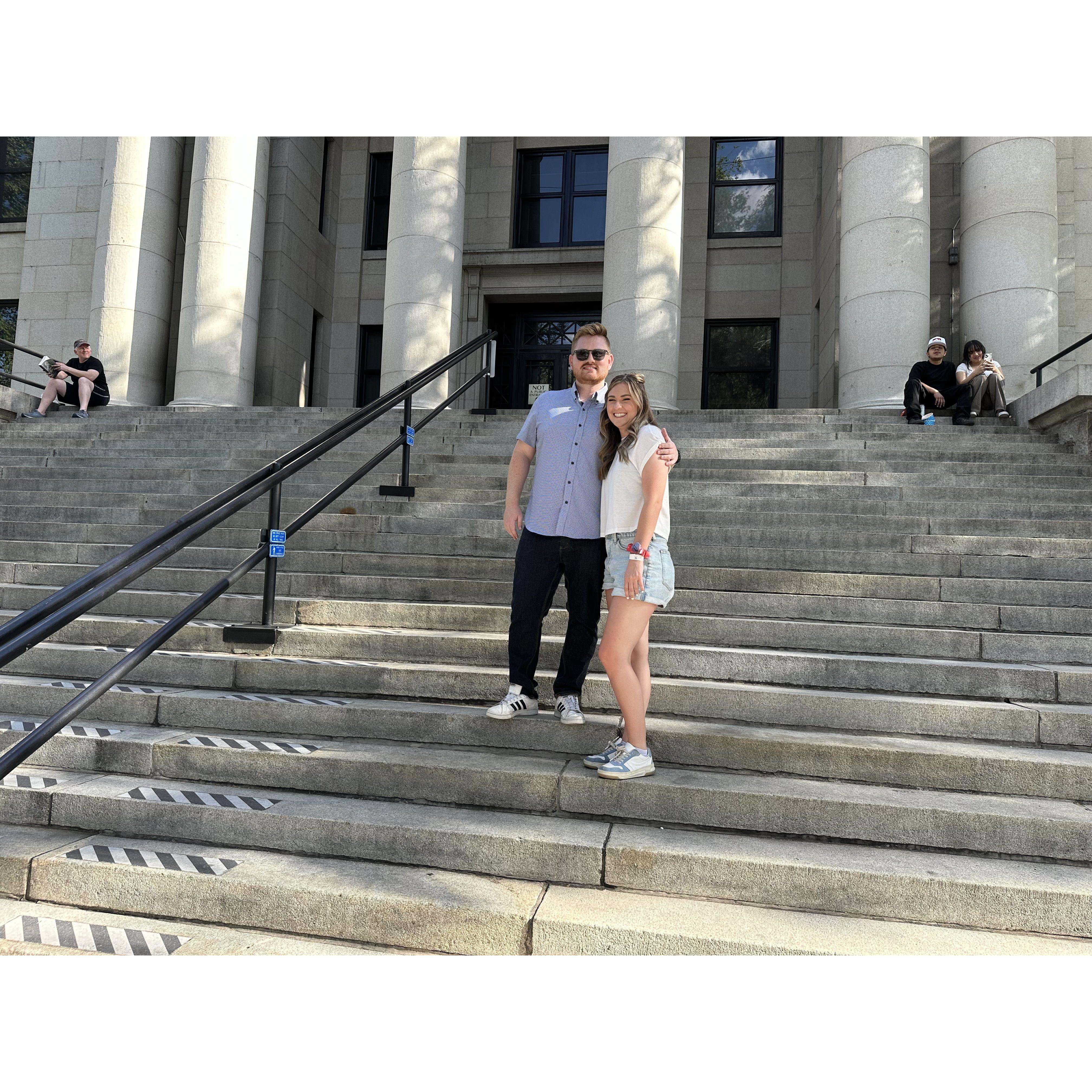 She didn’t know it but he was about to propose!