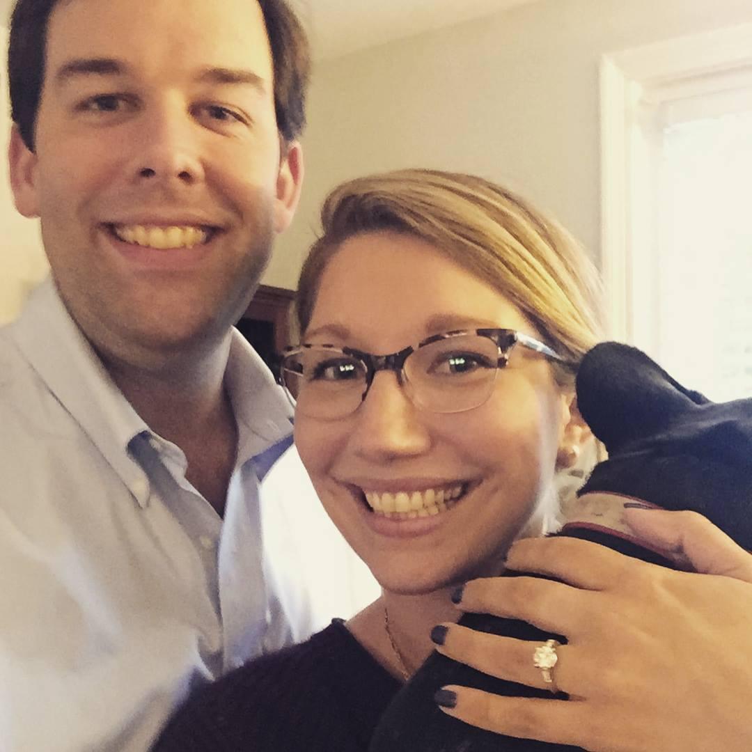 Our first family photo after we got engaged!