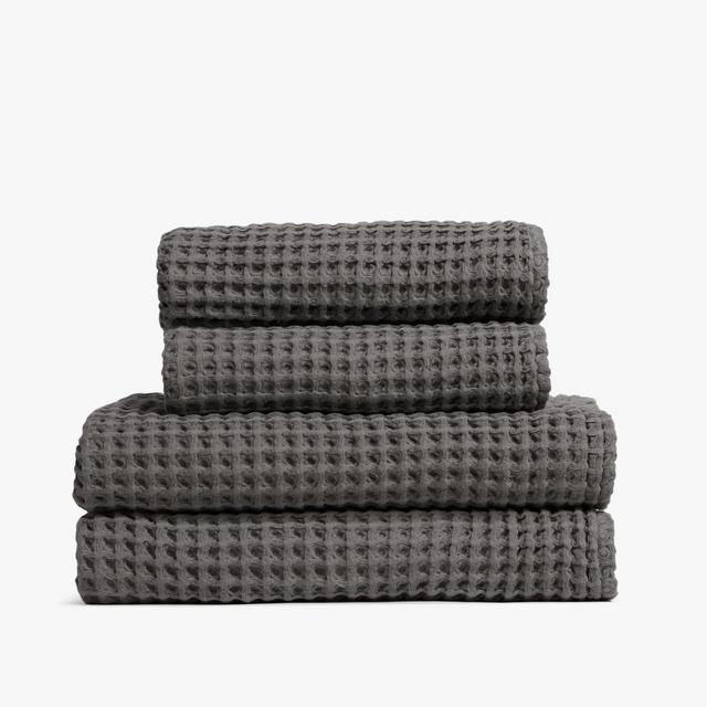 Waffle Towels (Dark Grey-Charcoal)