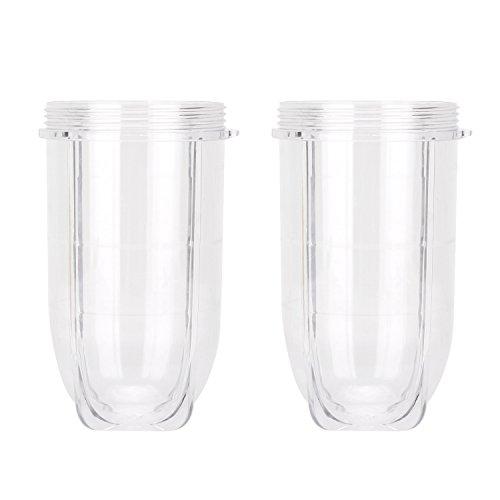 Magic Bullet Replacem Cups,QT 2 PCS Replacement 16 Ounce Tall Jar Cups Fit For Magic Bullet Blender Juicer Mixer 250W MB1001 Accessories …