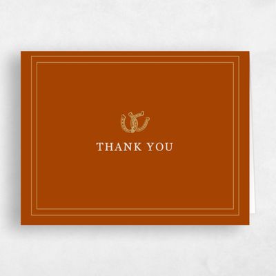 Dark Rust, Orange Wedding Thank You - Marana Landscape