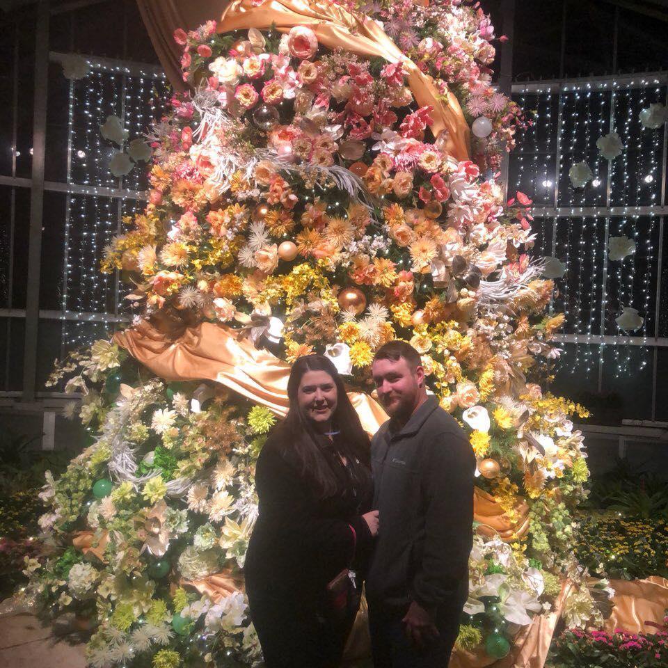 Enjoying a tour of Lewis Ginter lit up for the holidays!