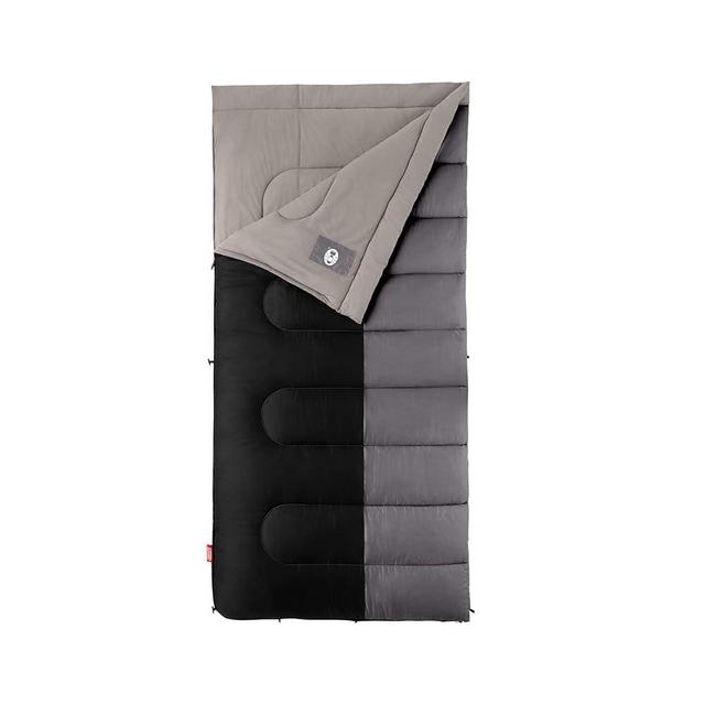 Coleman Biscayne Big & Tall 40°F Sleeping Bag, Fits Adults up to 6ft 4in Tall, No-Snag Zipper with Stuff Sack Included, Machine Washable