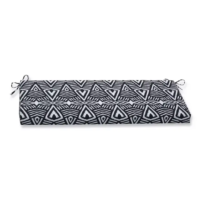 Pillow Perfect Bench Cushion in Tribal Dimensions Black