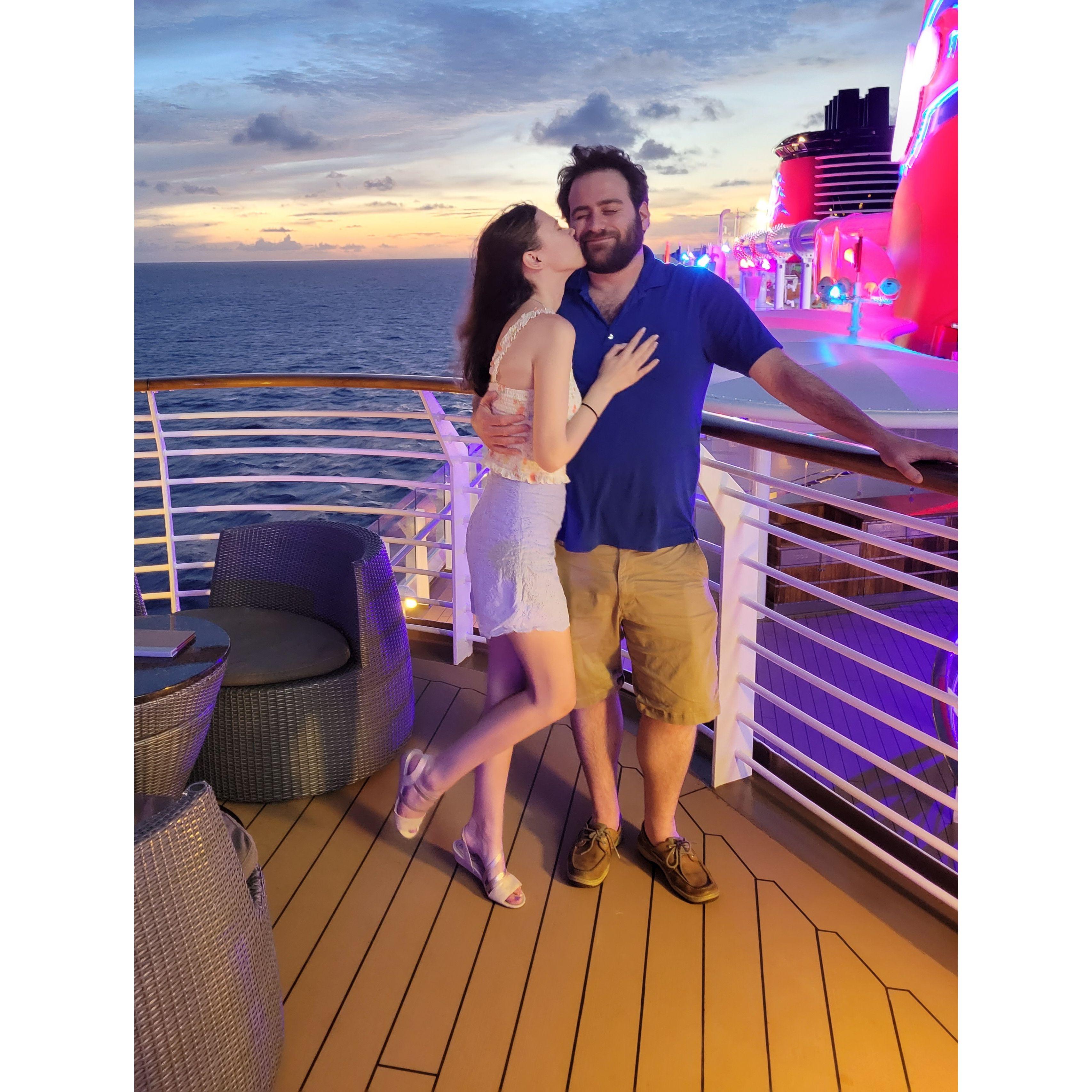 Sunset on the Disney Fantasy, May 2023
