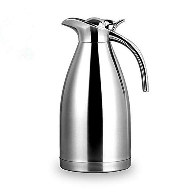 Bonnoces 64 Oz Stainless Steel Thermal Carafe - Double Walled Vacuum Insualted Thermos/Carafe with Lid - Coffee/Tea Carafe Heat & Cold Retention - 2 Liter