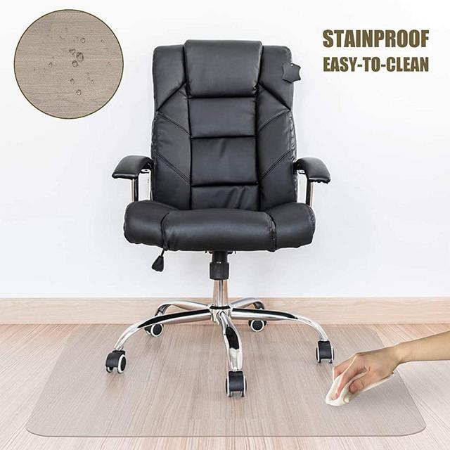 Kuyal Hard Floor Mat, 2MM Thick, 48" x 36" Transparent Office Home Floor Protector mat Chairmats (Rectangle)